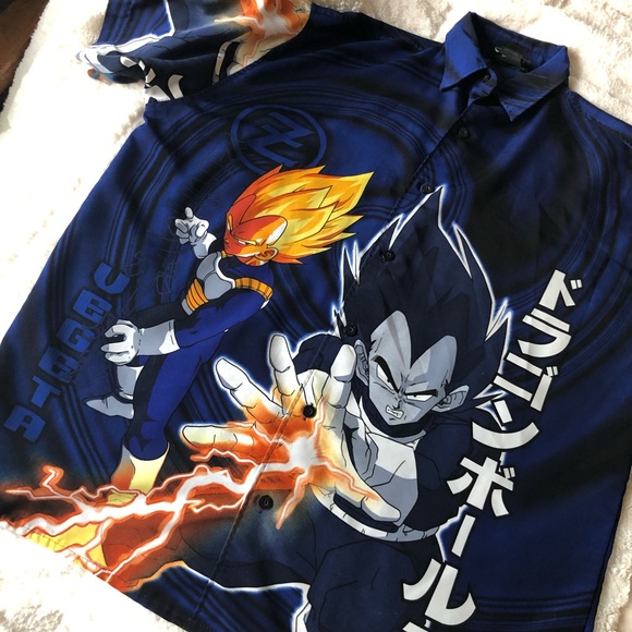 Vegeta button up shirt Clearance